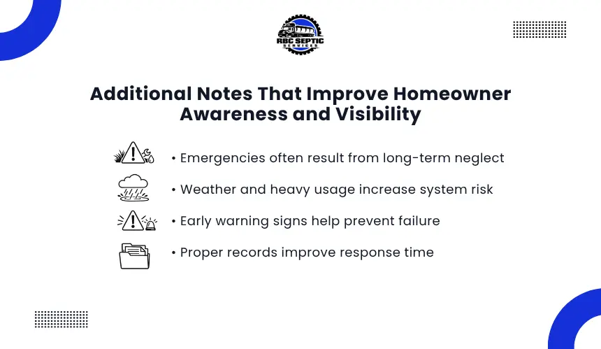Educational graphic improving homeowner septic system awareness today